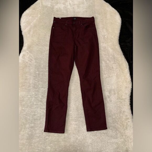 Citizens of Humanity‎ Rocket Crop High Rise Skinny Jeans Size 26 Burgundy Womens - Picture 1 of 9